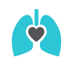 lungs and heart icon