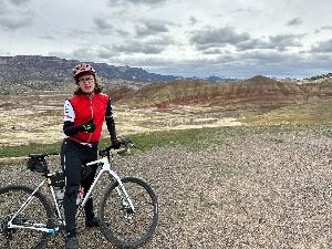 Me warming up at Painted Hills