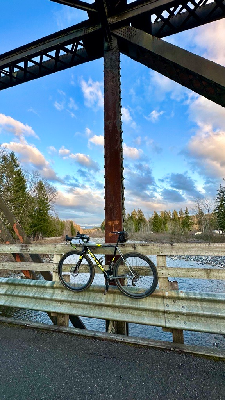 Bike on a bridge