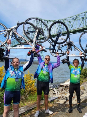 At the finish line in Astoria!