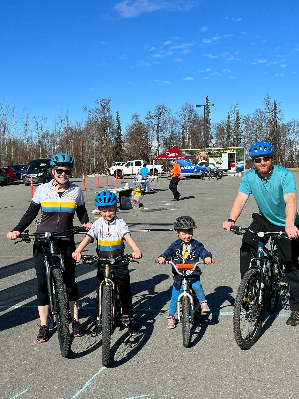 Jack and I getting ready to ride in the 2023 Challenge with our support crew Knox and Eric!